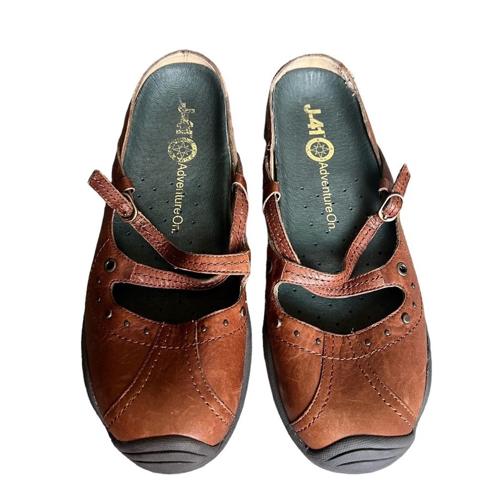 J-41 Adventure On Slide On Leather Sandal Slipper